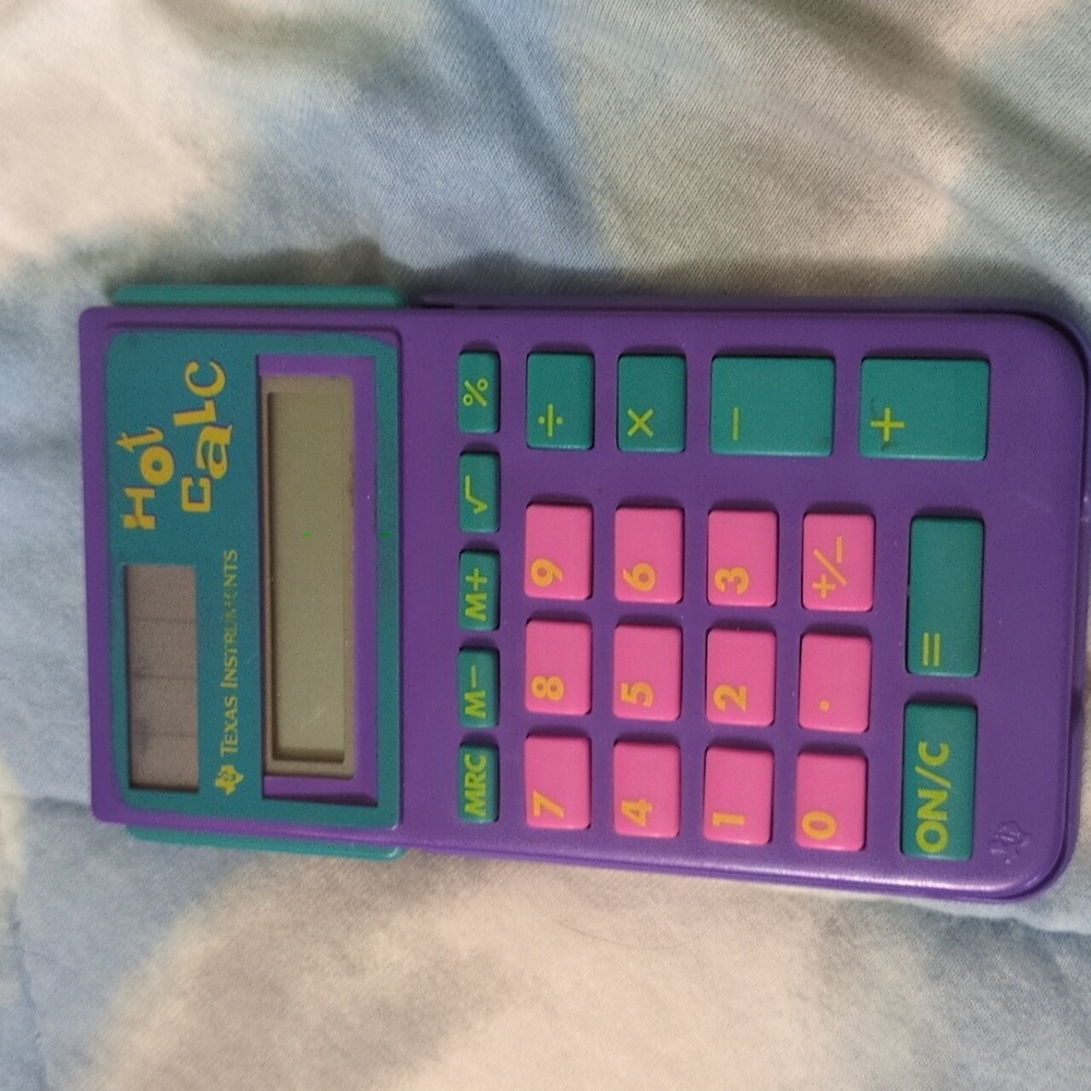 VINTAGE 90s TEXAS INSTRUMENT HOT CAL  SOLAR